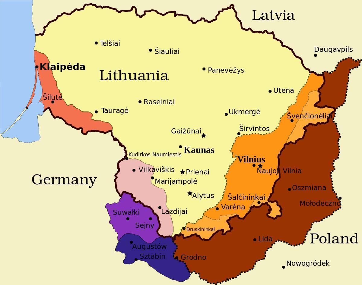 kort i kaunas, Litauen