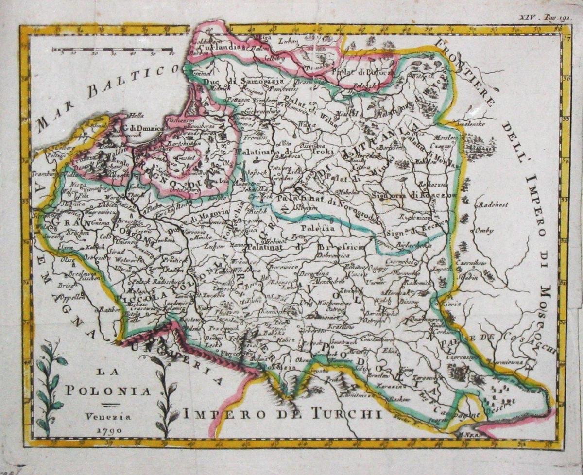 Kort over Litauen gamle 