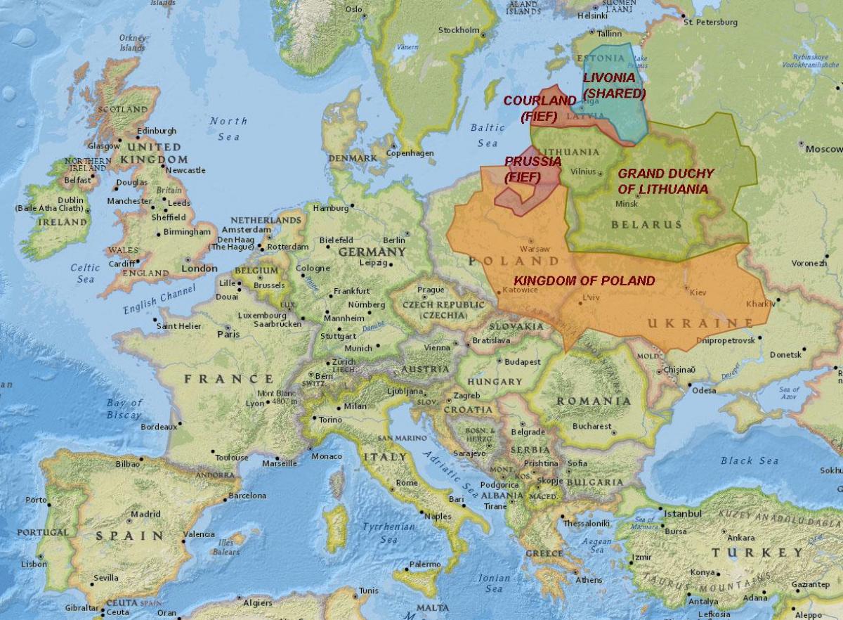 Kort over Litauen historie