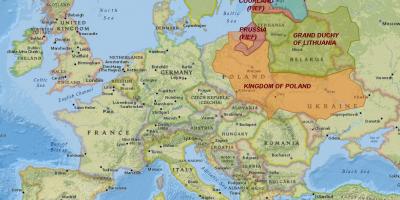 Kort over Litauen historie