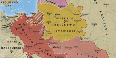 Kort over storhertugdømmet Litauen